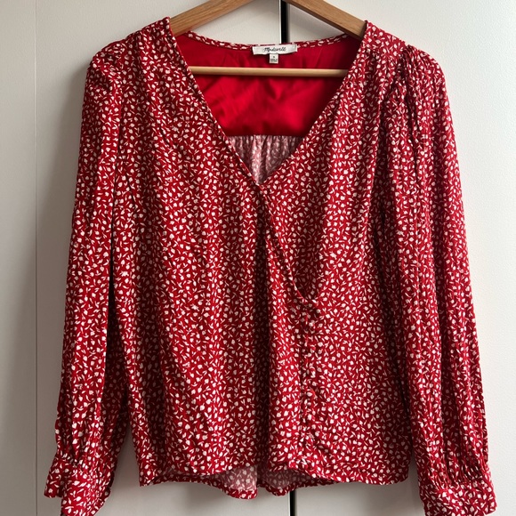 Kinston Side-Button Wrap Top in Park Picnic - Picture 2 of 3